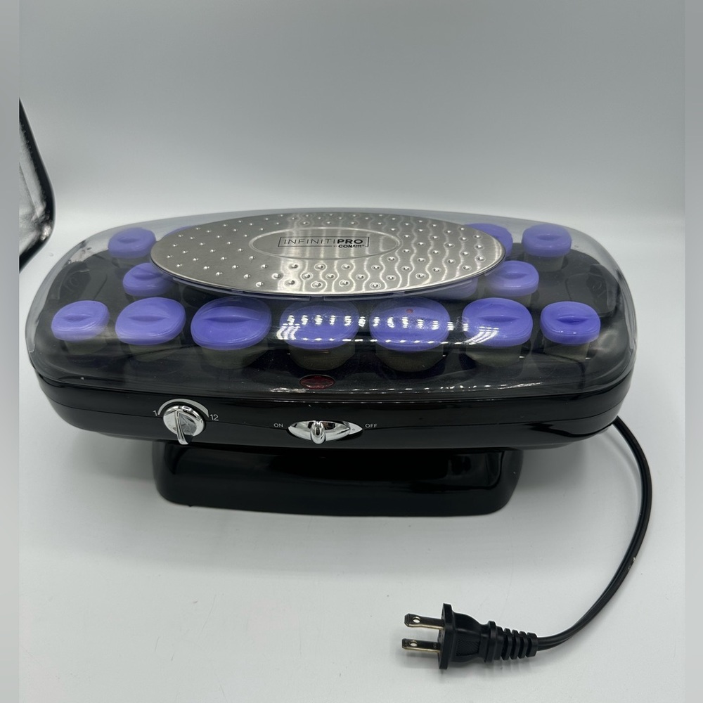 Conair Infinity Pro Ceramic Flocked Heat Rollers No Clips Purple Works Read